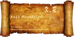 Keil Richárd névjegykártya